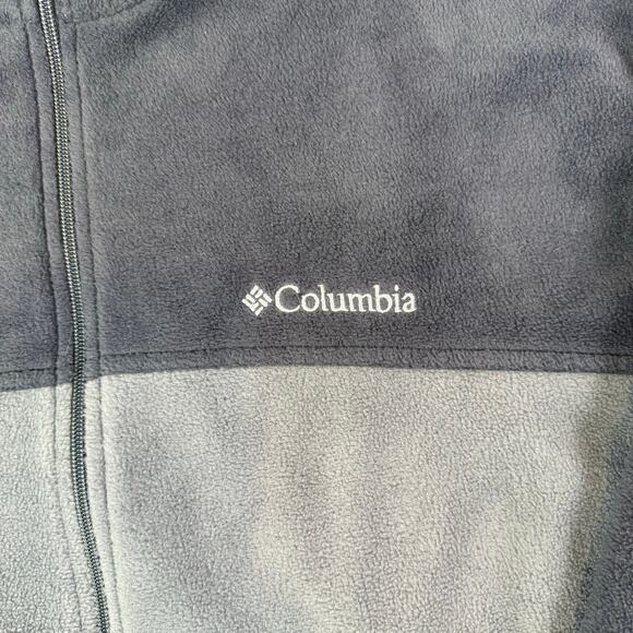Columbia Men’s Fleece Jacket Gray/Charcoal Full Zip size XXL - Picture 2 of 6
